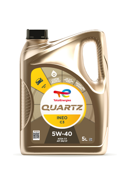 QUARTZ INEO C3 5W40 – Advanced Synthetic Low SAPS Engine Oil (ACEA C3)