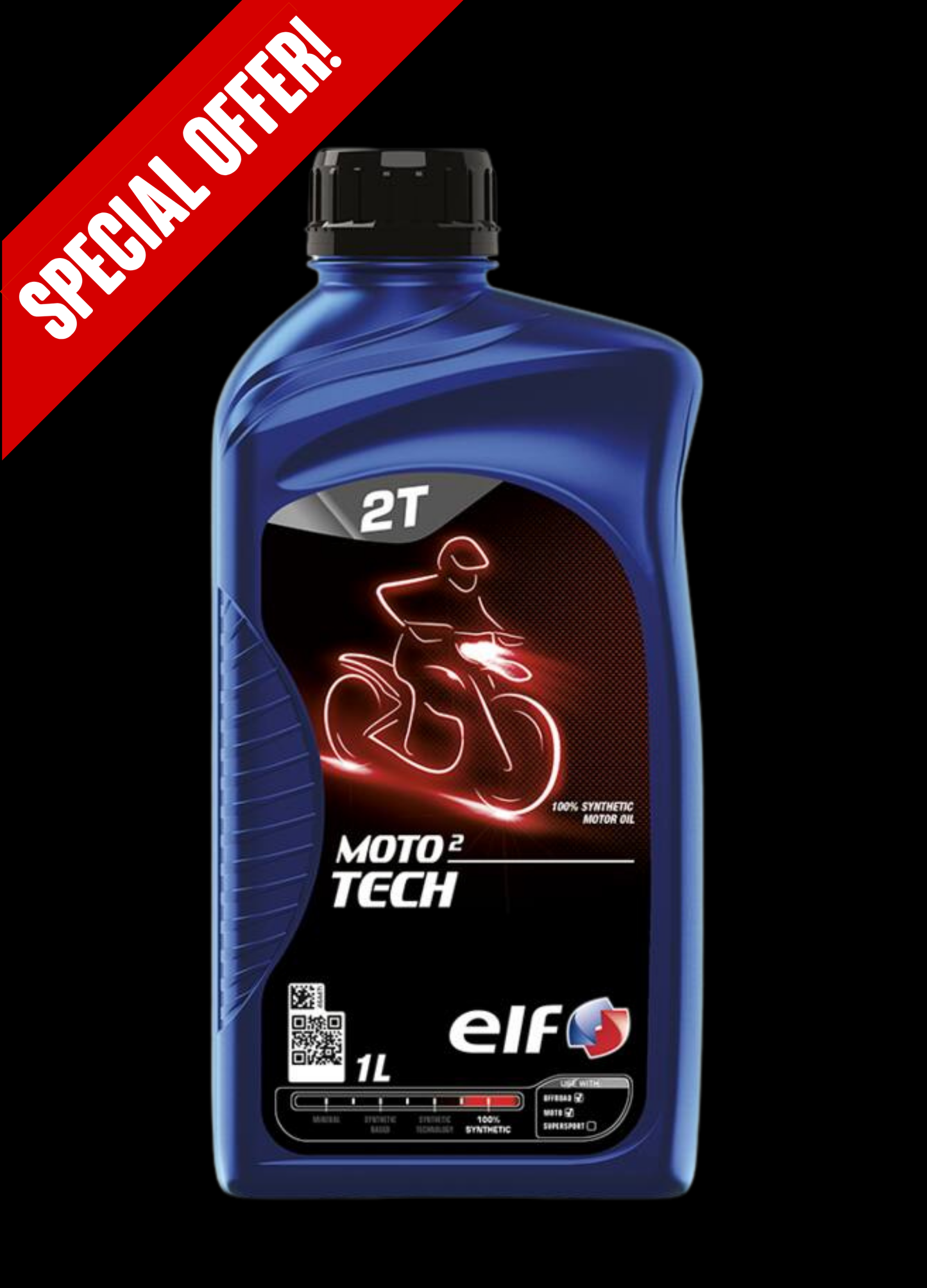 ELF MOTO 2 TECH 2-Stroke Motor Oil | 100% Synthetic High-Performance Lubricant